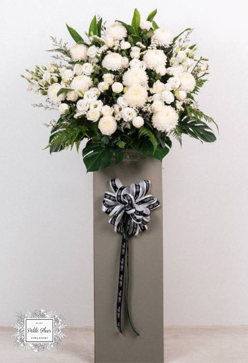 Lilies flower funeral arrangements